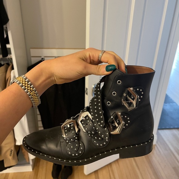 Givenchy multi strap leather ankle boots with stud - Picture 7 of 7